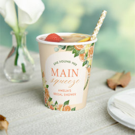Main Squeeze Citrus Bruiloftsfeest Papieren Bekers