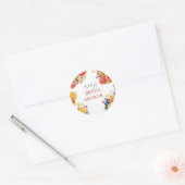 Main Squeeze Citrus Bruiloftsfeest  Ronde Sticker (Envelop)
