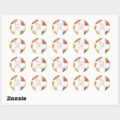 Main Squeeze Citrus Bruiloftsfeestje  Ronde Sticker (Vel)
