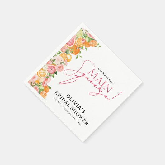 Main Squeeze Citrus Bruiloftsfeestje Servet (Hoek)