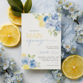 Main Squeeze Citrus Citroen Blauwe Bruiloftsborrel Kaart