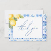 Main Squeeze Citrus Citroen Bruidsfeest Bedankkaart (Voorkant)