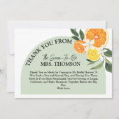 Main Squeeze Citrus Citroen Groene Bruiloft Feest Bedankkaart (Voorkant)