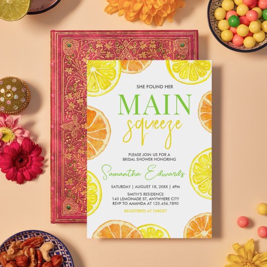 Main Squeeze Citrus Citrus Sinaasappel Vrijgezelle Kaart
