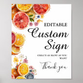 Main Squeeze Citrus Custom vrijgezellenfeest teken Poster (Voorkant)