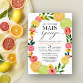 Main Squeeze Citrus Floral Vrijgezellenfeest Kaart