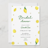 Main Squeeze Citrus Lemon Bridal Shower Uitnodigin Kaart (Voorkant)