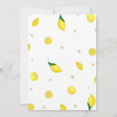 Main Squeeze Citrus Lemon Bridal Shower Uitnodigin Kaart (Achterkant)