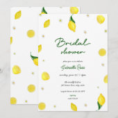 Main Squeeze Citrus Lemon Bridal Shower Uitnodigin Kaart (Voorkant / Achterkant)