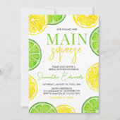 Main Squeeze Citrus Lemon Limoen Vrijgezellenfeest Kaart (Voorkant)