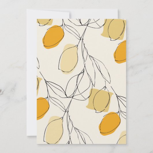 Main Squeeze Citrus Lemon Minimalistisch Vrijgezel Kaart (Achterkant)