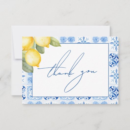 Main Squeeze Citrus Lemon Vrijgezellenfeest Bedankkaart (Voorkant)