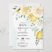 Main Squeeze Citrus Lemon Vrijgezellenfeest Kaart (Voorkant)