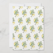 Main Squeeze Citrus Lemon Waterverf Vrijgezellenfe Kaart (Achterkant)