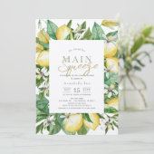 Main Squeeze Citrus Lemon Waterverf Vrijgezellenfe Kaart (Staand voorkant)