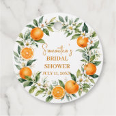 Main Squeeze Citrus Oranje Bruiloftsfeest Bedankjes Labels (Achterkant)