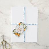 Main Squeeze Citrus Oranje Bruiloftsfeest Cadeaulabel (Met Touw)