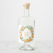 Main Squeeze Citrus Oranje Bruiloftsfeest Likeurfles Etiket (Voorkant)