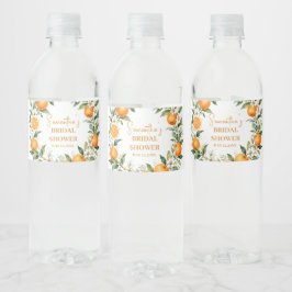 Main Squeeze Citrus Oranje Bruiloftsfeest Waterfles Etiket
