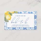 Main Squeeze Citrus Recept voor de bruid te zijn Informatiekaartje (Voorkant)