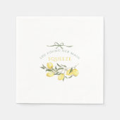 Main Squeeze Citrus Sage Groen Bruidsborrel Servet (Voorkant)