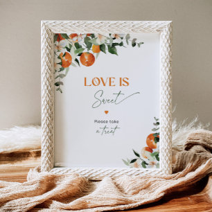 Main squeeze citrus sinaasappels Liefde is zoet Po Poster