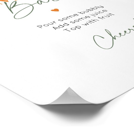 Main squeeze citrus sinaasappels Mimosa bar Poster (Hoek)