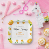 Main Squeeze Citrus Summer Lemon Bruiloftsfeest  Papieren Bordje (Feest)