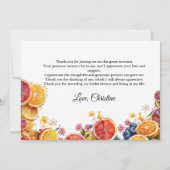 Main Squeeze Citrus Vrijgezellenfeest Dank u kaart (Achterkant)