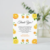 Main Squeeze Citrus Vrijgezellenfeest Dank u kaart (Staand voorkant)