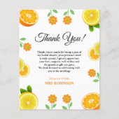Main Squeeze Citrus Vrijgezellenfeest Dank u kaart (Voorkant)