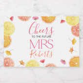 Main Squeeze Citrus Vrijgezellenfeest Dank u kaart Sparkling Wijnetiket (Enkel label)