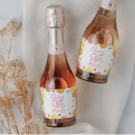 Main Squeeze Citrus Vrijgezellenfeest Dank u kaart Sparkling Wijnetiket