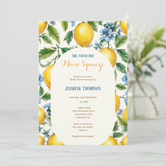  Main Squeeze citrus vrijgezellenfeest Kaart (Staand voorkant)