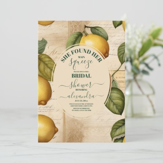 Main Squeeze Citrus Vrijgezellenfeest Kaart (Staand voorkant)