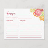 Main Squeeze Citrus Vrijgezellenfeest Recept Kaart (Voorkant)