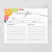 Main Squeeze Citrus Vrijgezellenfeest Recept Kaart (Voorkant)