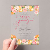 Main Squeeze Citrus Vrijgezellenfeest Sinaasappel Acryl Uitnodigingen (Insitu (Draagbaar))