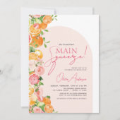 Main Squeeze Citrus Vrijgezellenfeest Sinaasappel Kaart (Voorkant)