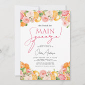 Main Squeeze Citrus Vrijgezellenfeest Sinaasappel Kaart (Voorkant)