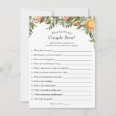 Main Squeeze Citrus Wie weet het paar beste spel Kaart (Voorkant)