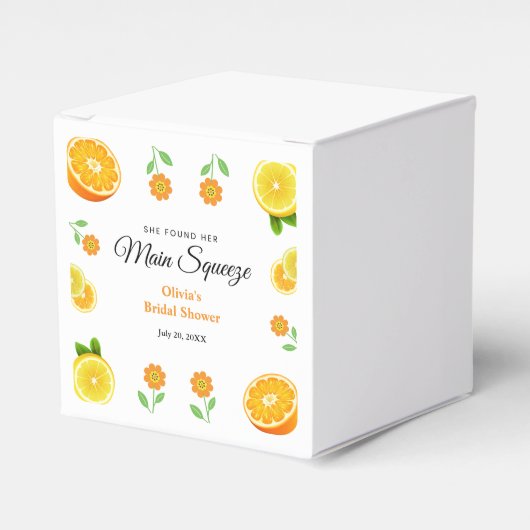 Main Squeeze Citrus Zomer Bruiloft Lemon  Bedankdoosjes (Voorkant Zijde)
