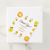 Main Squeeze Citrus Zomer Bruiloft Lemon Bruidsfee Bedankjes Labels (In situ)