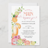 Main Squeeze Citrus Zomer Bruiloftsborrel Kaart (Voorkant)