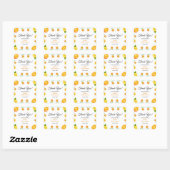 Main Squeeze Citrus Zomer Bruiloftsontbijt Vierkante Sticker (Vel)