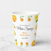 Main Squeeze Citrus Zomer Limoen Bruiloftsfeest  Papieren Bekers (Voorkant)