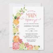 Main Squeeze Citrus Zomer Vrijgezellenfeest Kaart (Voorkant)