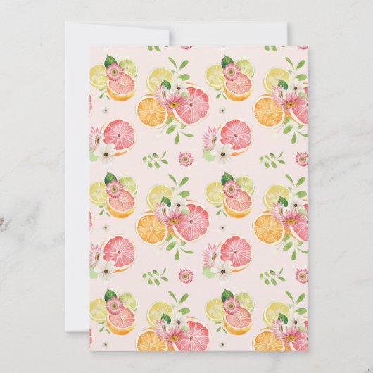 Main Squeeze Citrus Zomer Vrijgezellenfeest Kaart (Achterkant)