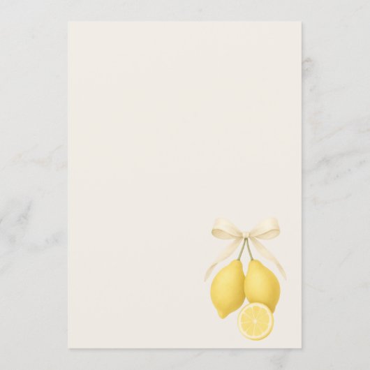 Main Squeeze Coquette Bow Bridal Shower Kaart (Achterkant)