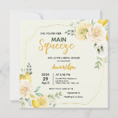Main Squeeze Elegante Bruiloftsshower Uitnodiging (Voorkant)